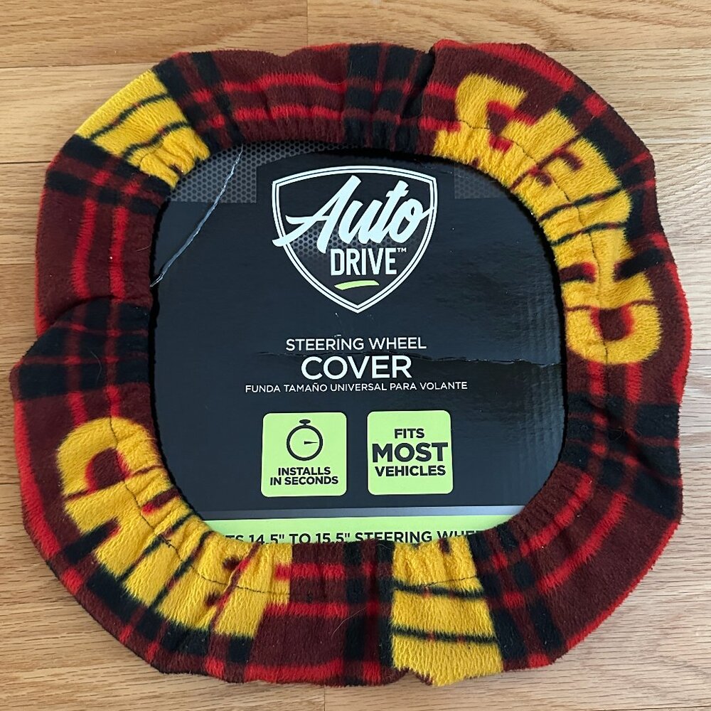 NWT Kansas City Chiefs Auto Drive Steering Wheel Cover
